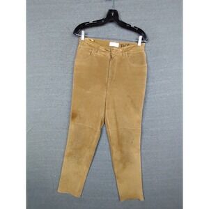 Hugo Buscati Womens Pants 8‎ Brown Leather Suede Ranch Farm Western Vintage VTG